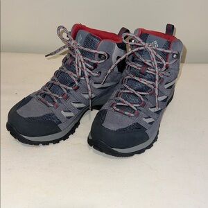 Women's Crestwood Mid Waterproof Hiking Boots - Gray and Red